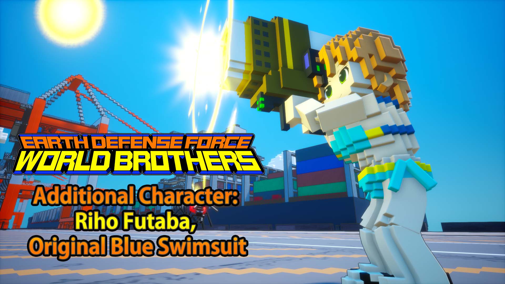 Additional Character: Riho Futaba, Original Blue Swimsuit