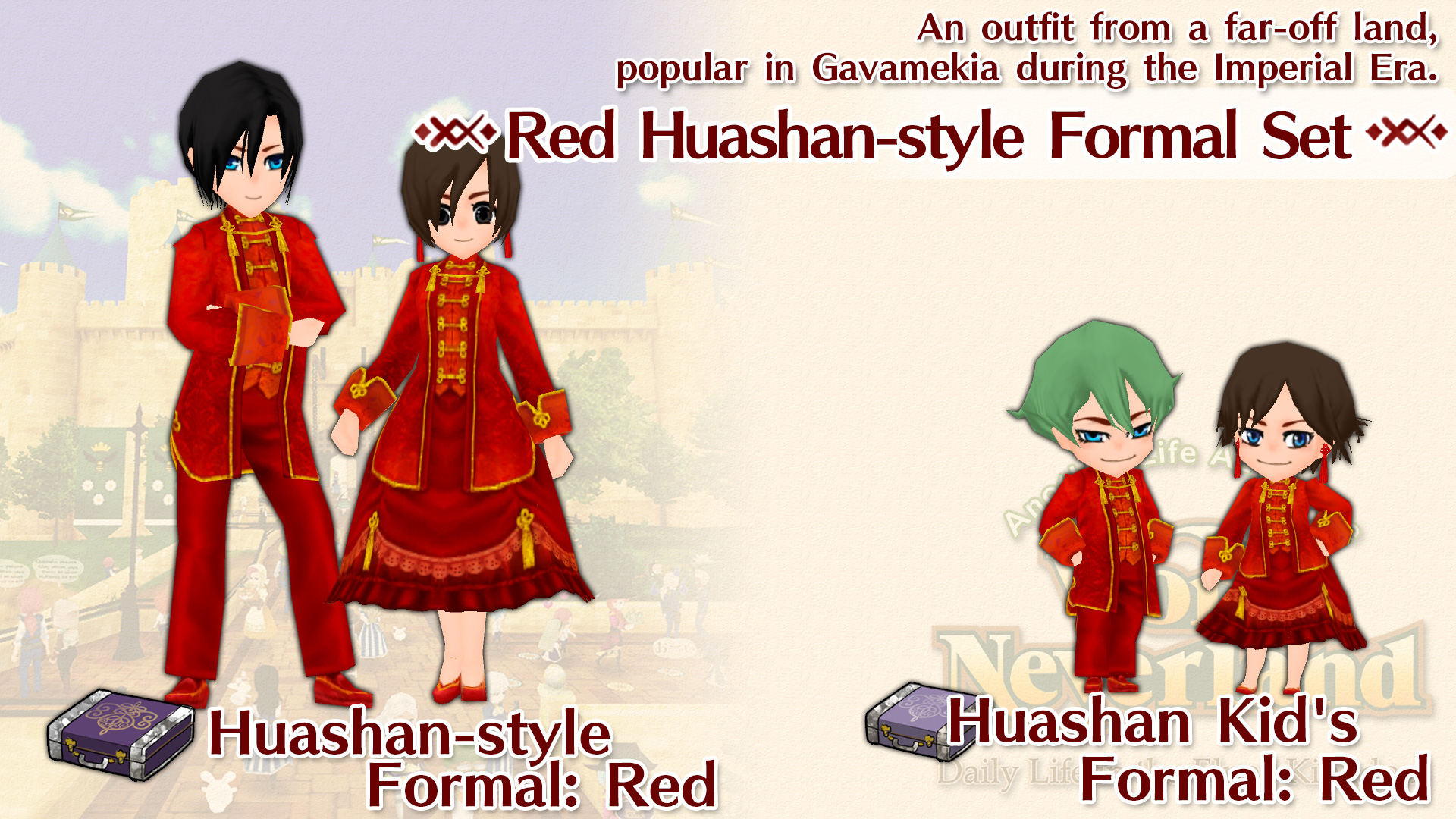 Red Huashan-style Formal Set