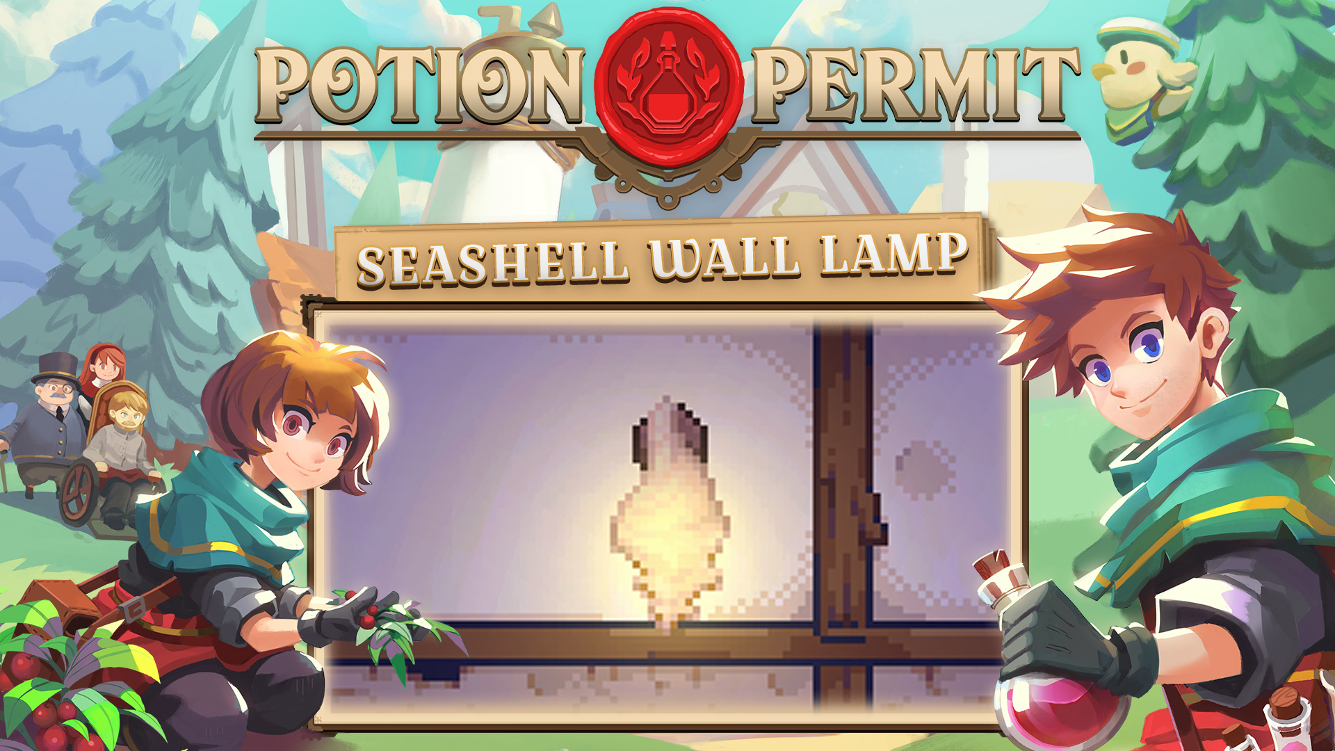 Potion Permit - Seashell Lighting - Wall