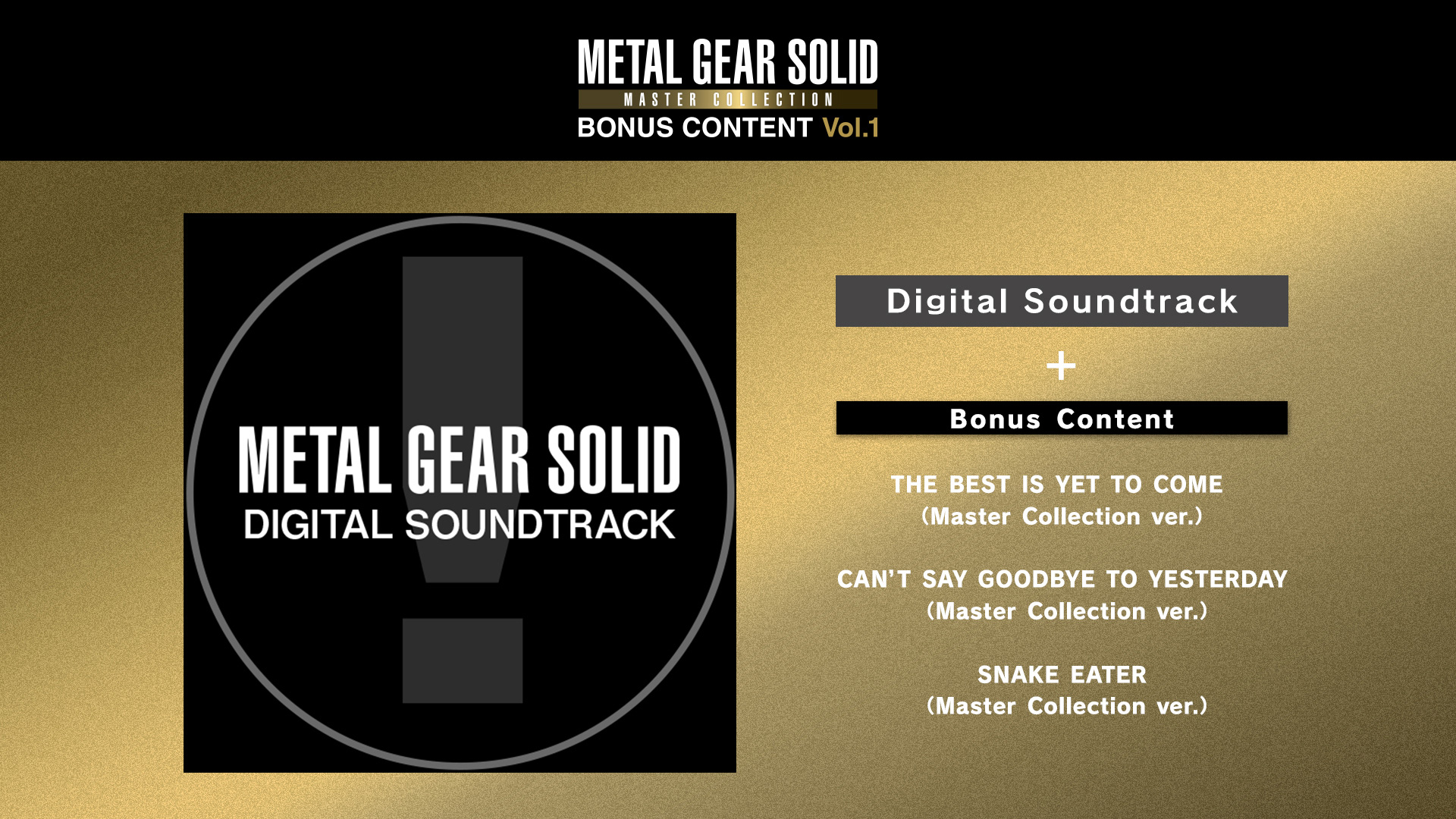 METAL GEAR SOLID: MASTER COLLECTION Vol.1 Pre-Order Bonus