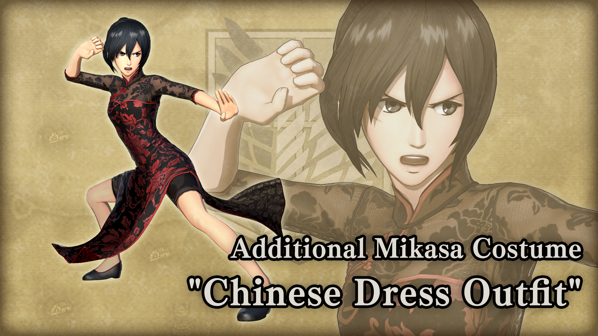 Additional Mikasa Costume: "Chinese Dress Outfit"