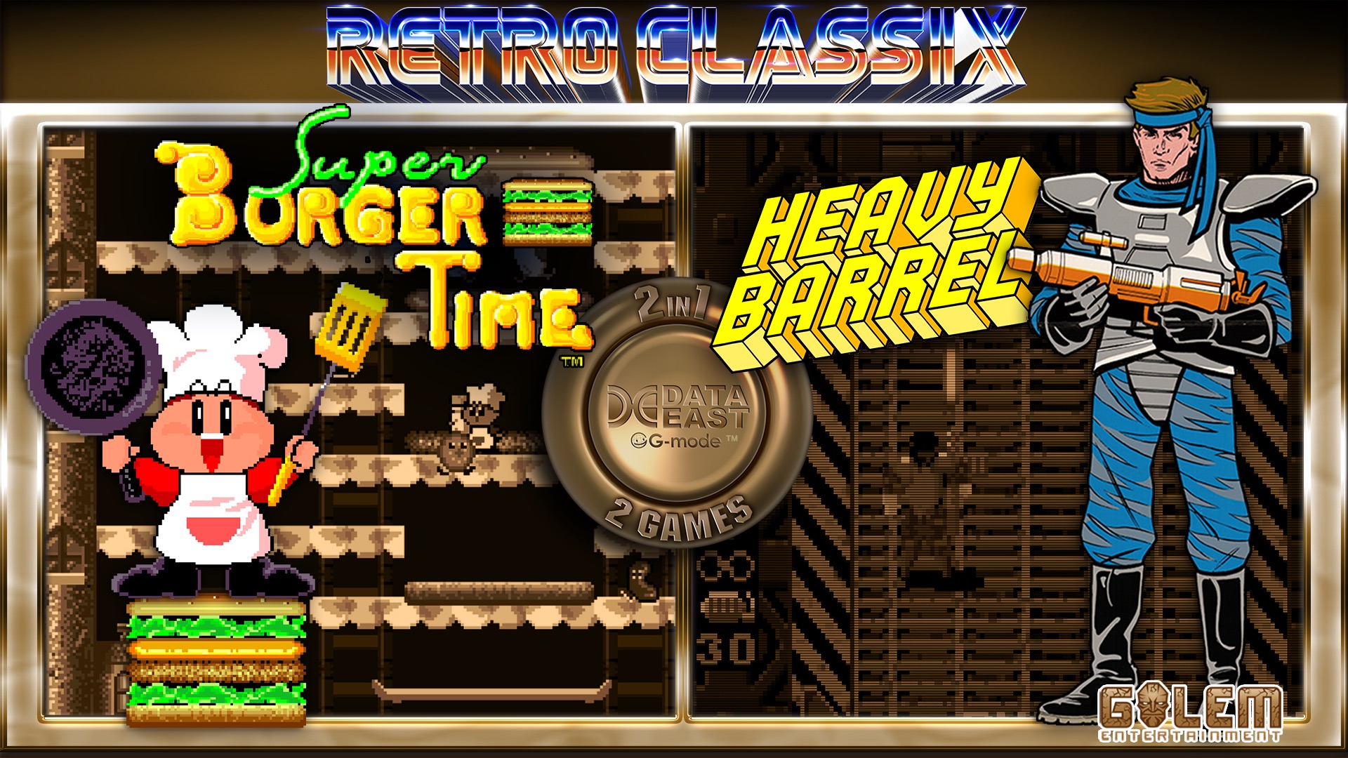 Retro Classix 2-in-1 Pack: Heavy Barrel & Super Burger Time