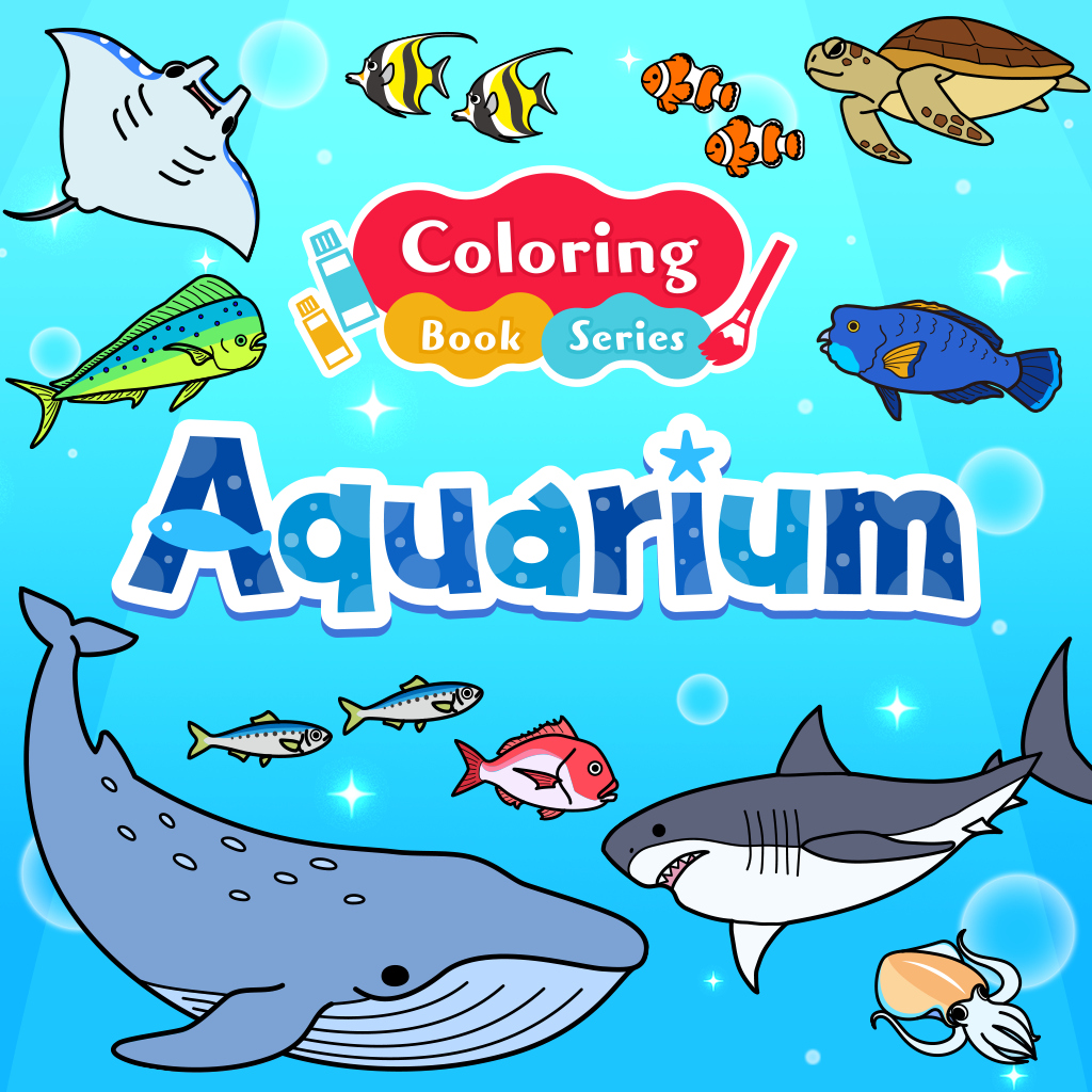 Coloring book series Aquarium