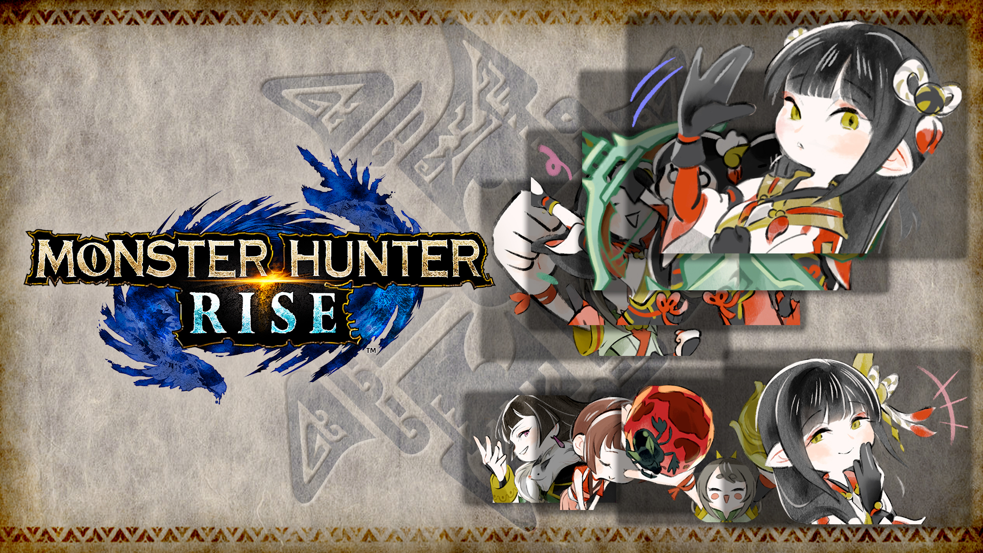 Special rise. Monster Hunter Rise близняшки. Monster Hunter Rise logo. Capcom co., Ltd. x vicineko.