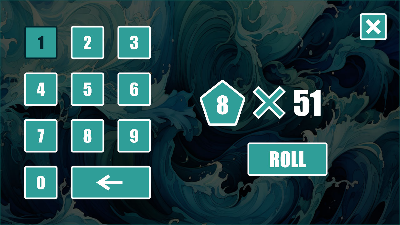 Easy Dice for RPG/Tabletop - Wave Theme