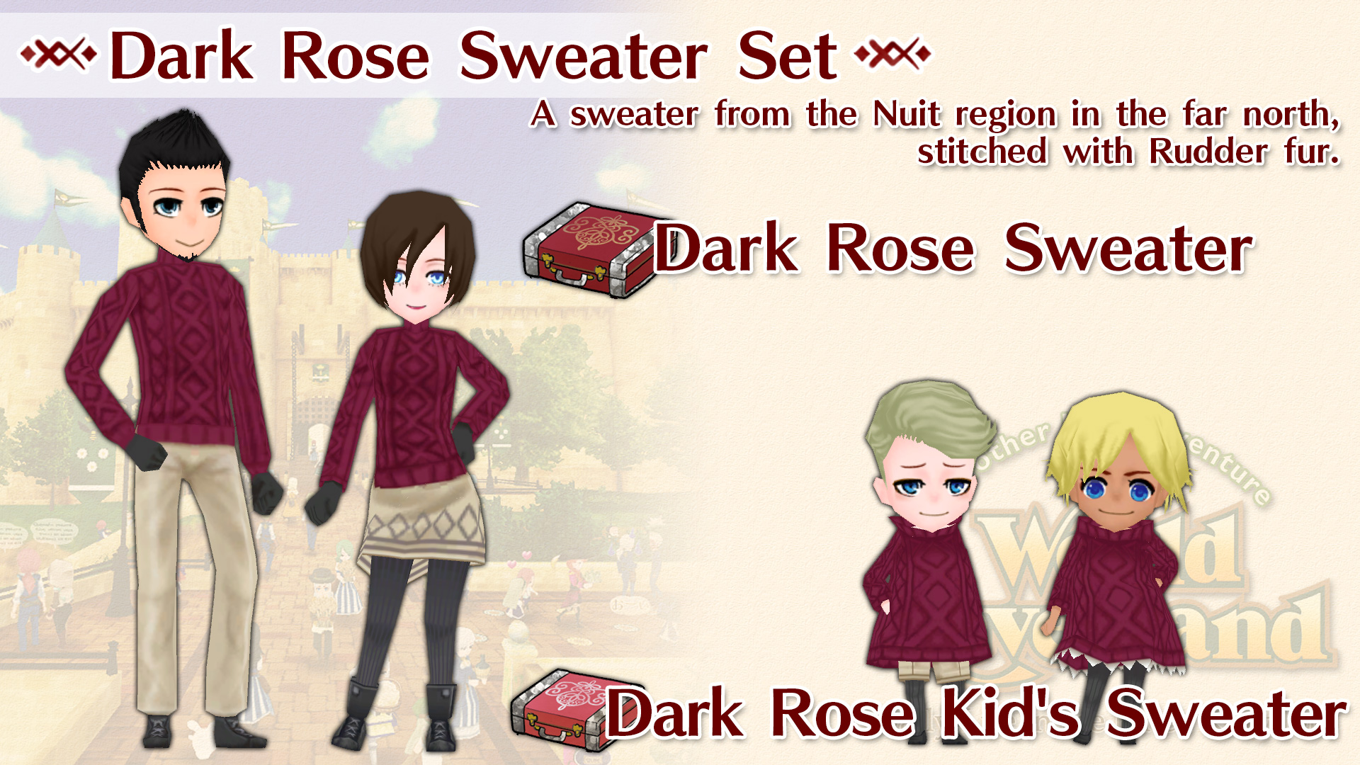 Dark Rose Sweater Set