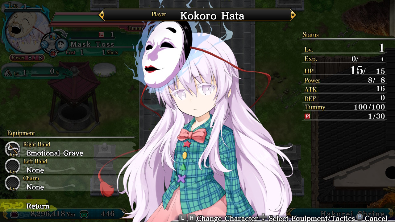 Playable Character - Kokoro Hata & Equipment
