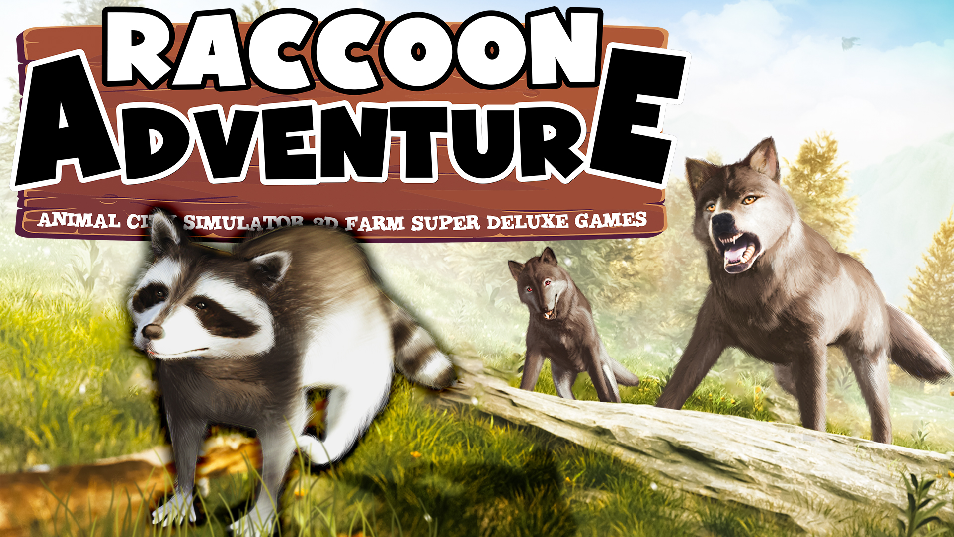 Raccoon Adventure: Animal City Simulator 3D Farm Super Deluxe