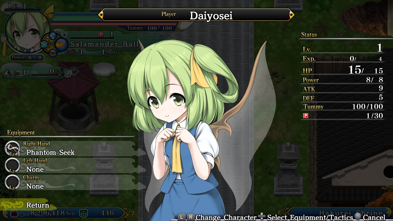 Playable Character/Partner - Daiyosei & Equipment