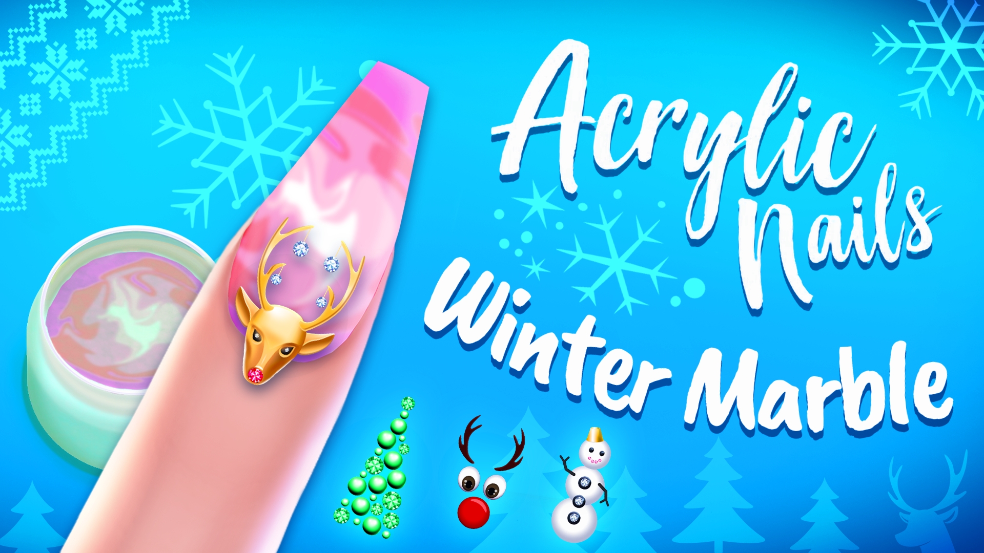 Acrylic Nails!: Winter Marble