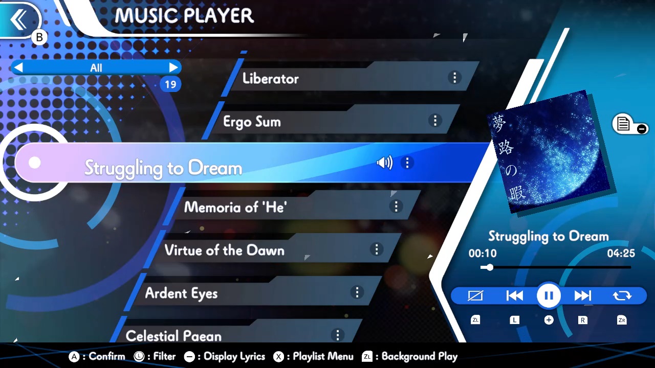 GUNVOLT RECORDS Cychronicle Song Pack 2 Lumen: ♪Pain From the Past ♪Stratosphere ♪Struggling to Dream ♪Twilight Skyline