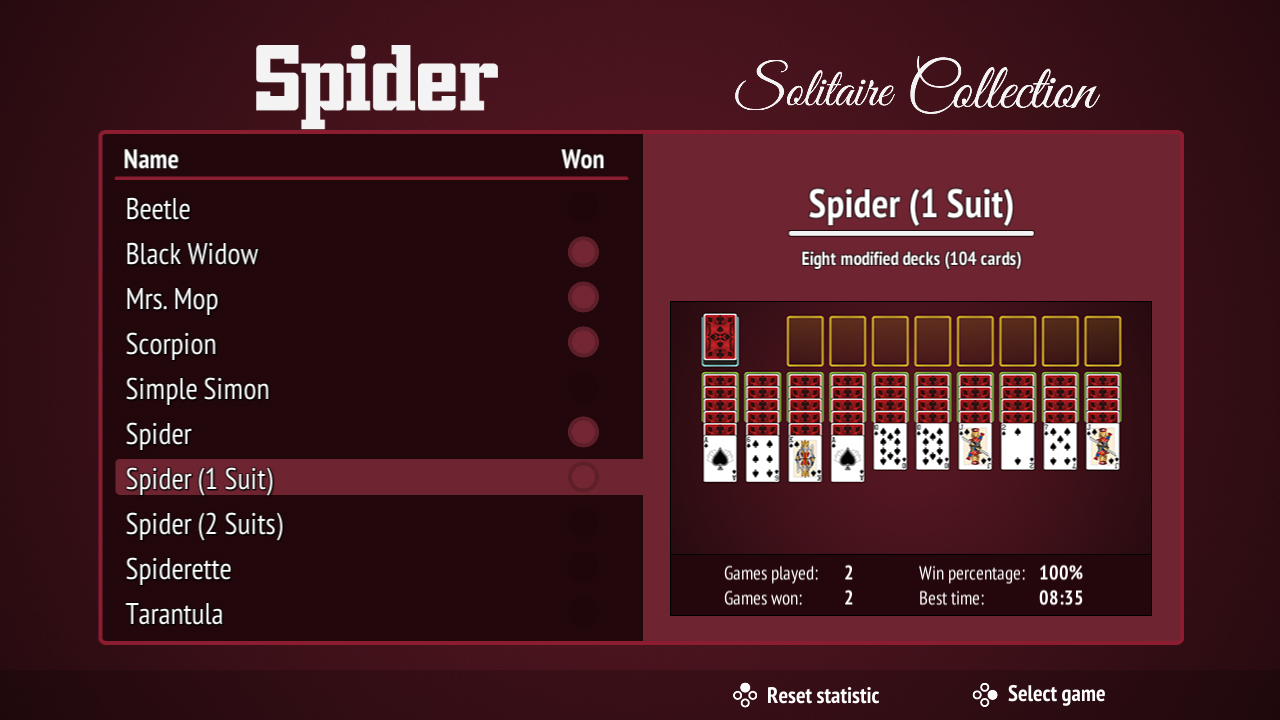 spider solitaire hints 2 suits