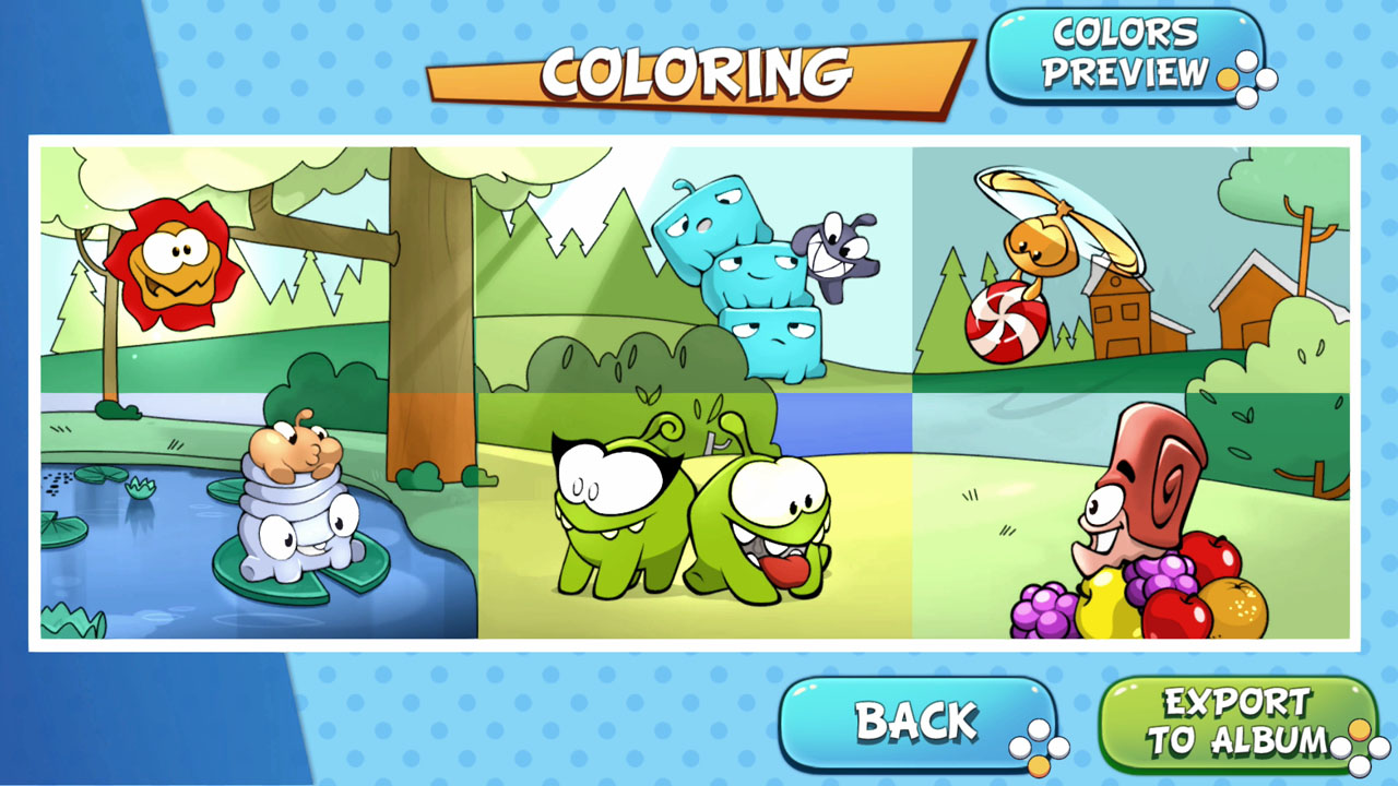 Om Nom: Coloring, Toons & Puzzle