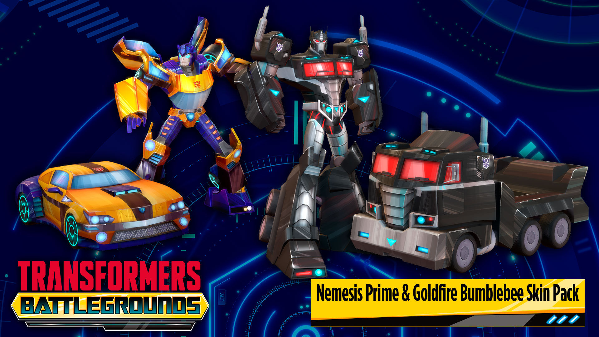 Nemesis Prime & Goldfire Bumblebee Skin Pack