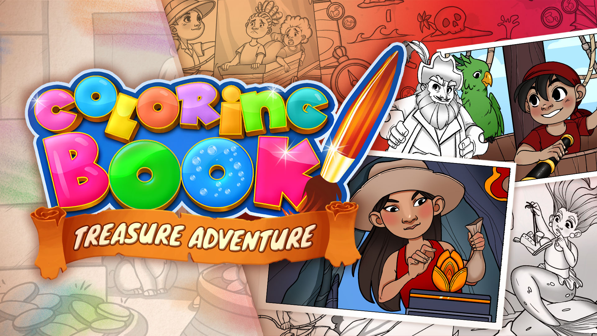 Coloring Book: Treasure Adventure