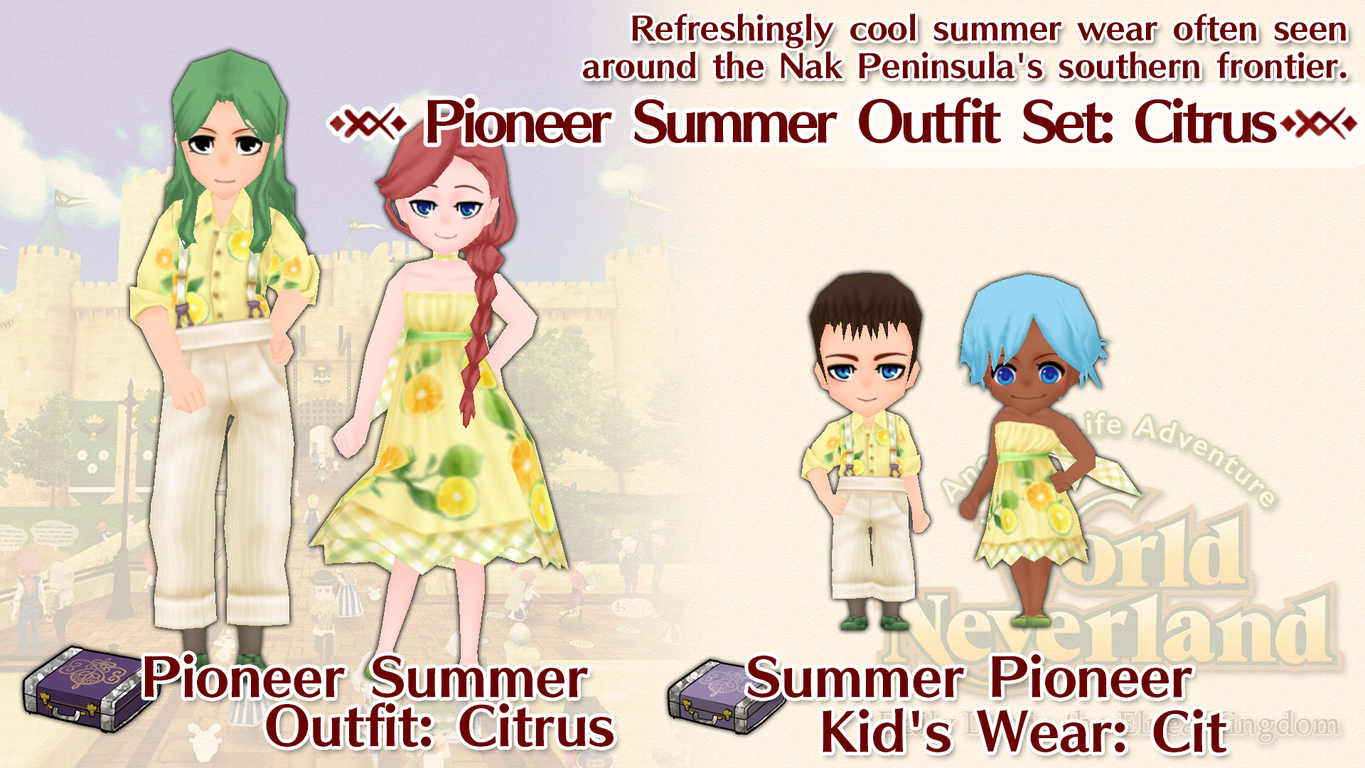 Pioneer Summer Outfit Set: Citrus