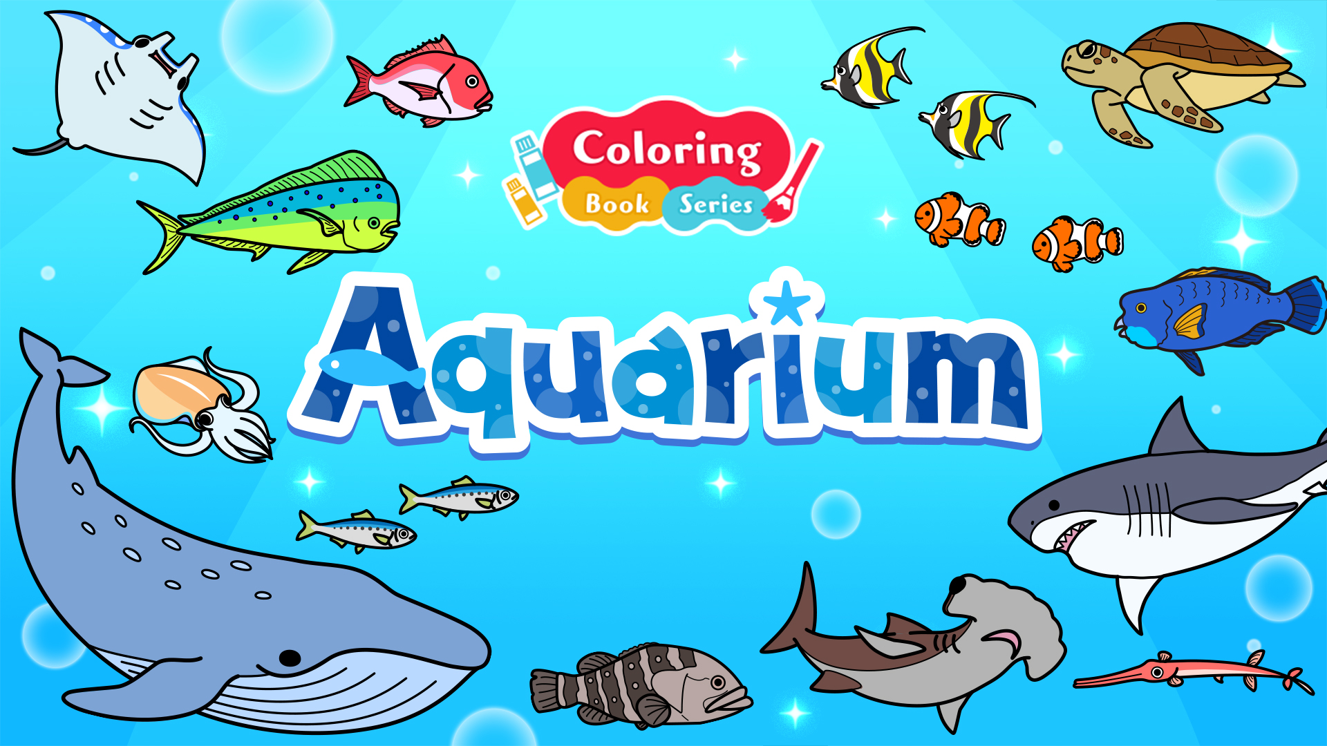 Coloring book series Aquarium