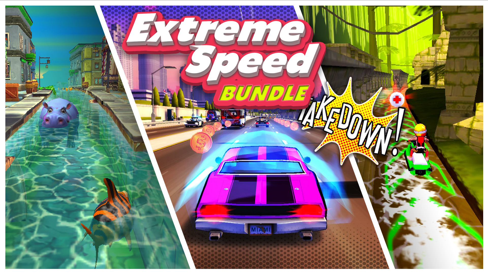 Extreme Speed Bundle Go! Fish Go! Adrenaline Rush, Jet Ski Rush