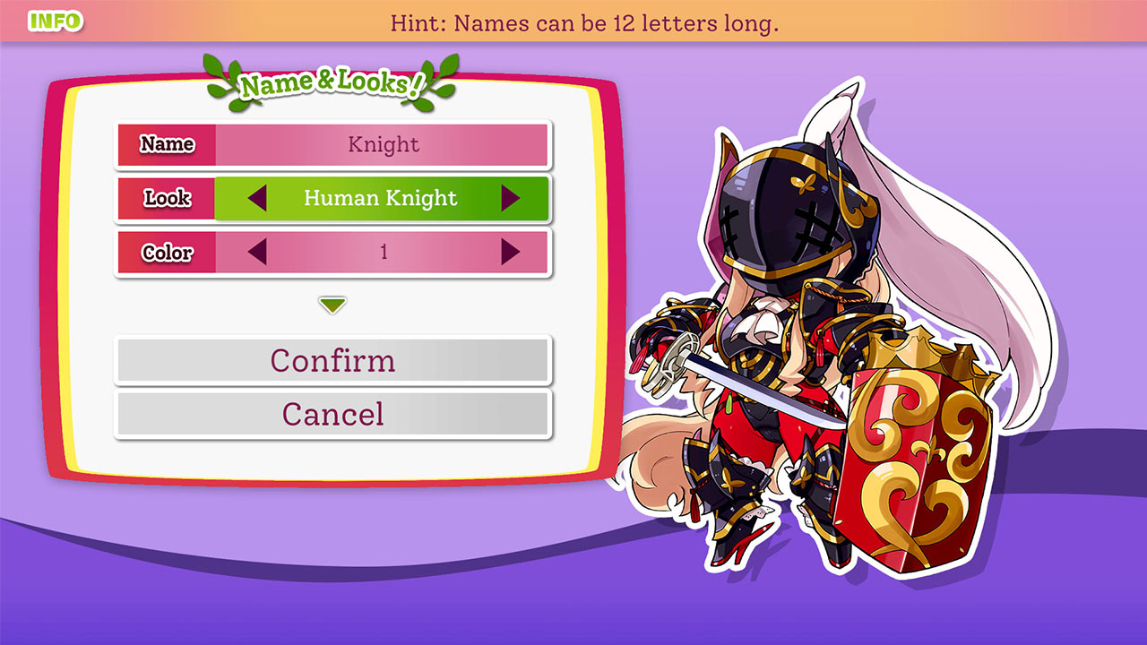 MON-YU: DEFEAT MONSTERS AND GAIN STRONG WEAPONS AND ARMOR. YOU MAY BE DEFEATED, BUT DON’T GIVE UP. BECOME STRONGER. I BELIEVE THERE WILL BE A DAY WHEN THE HEROES DEFEAT THE DEVIL KING