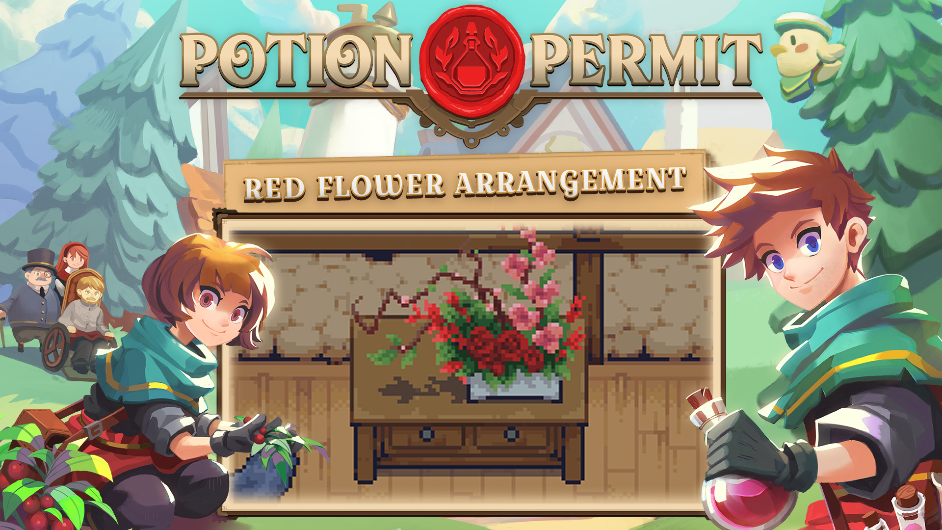 Potion Permit - Red Flower Arrangement