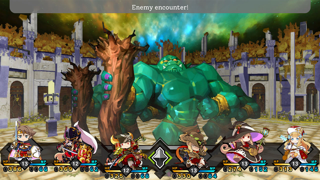 MON-YU: DEFEAT MONSTERS AND GAIN STRONG WEAPONS AND ARMOR. YOU MAY BE DEFEATED, BUT DON’T GIVE UP. BECOME STRONGER. I BELIEVE THERE WILL BE A DAY WHEN THE HEROES DEFEAT THE DEVIL KING