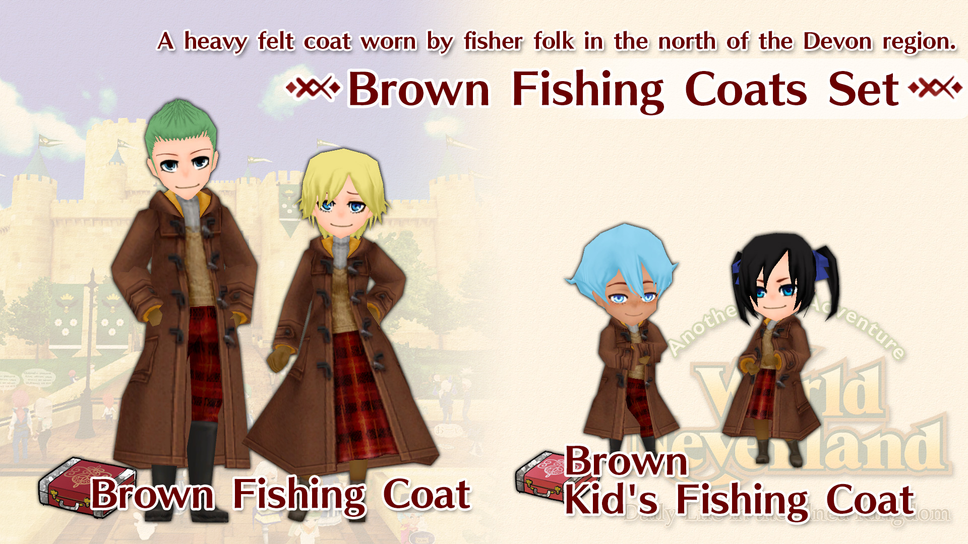 Brown Fishing Coats Set