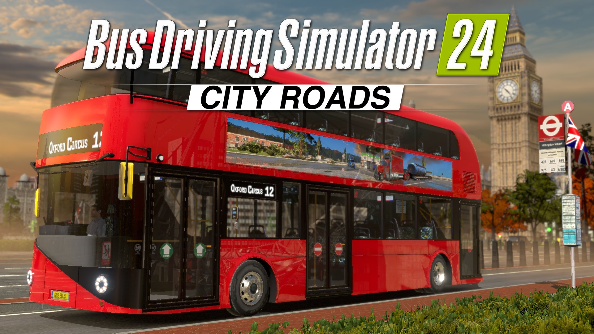 Bus Driving Simulator 24 - City Roads DLC London Double Decker Bus