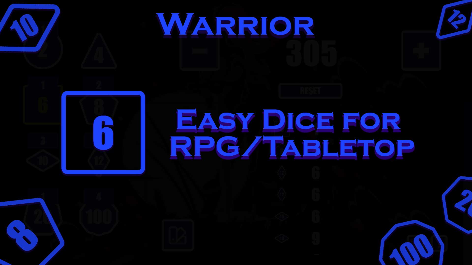 Easy Dice for RPG/Tabletop - Warrior