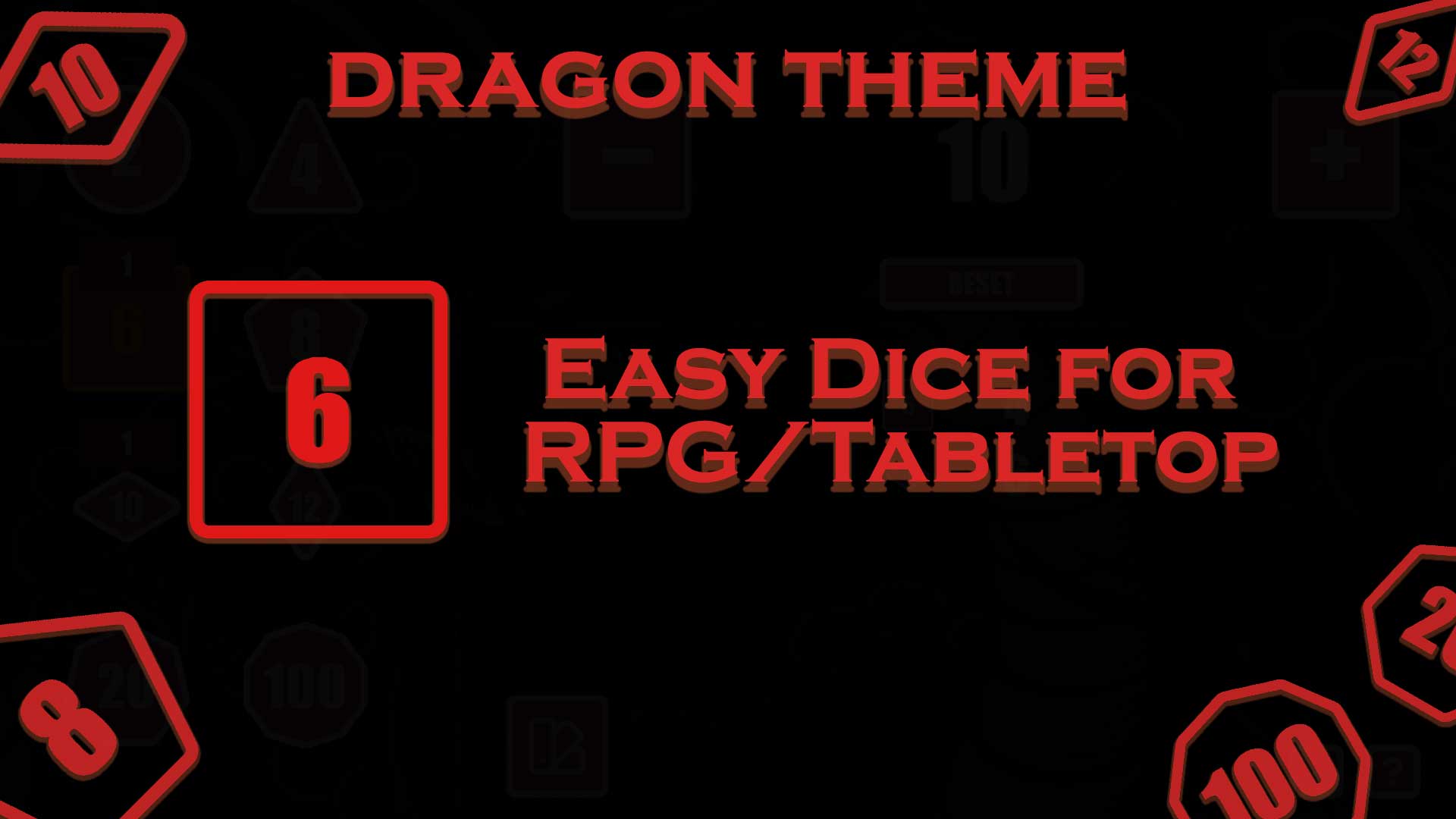 Easy Dice for RPG/Tabletop - Dragon Theme
