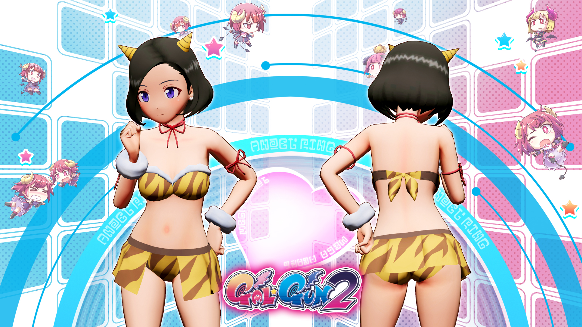 Gal*Gun 2 - Tiger-striped Oni Bikini Set