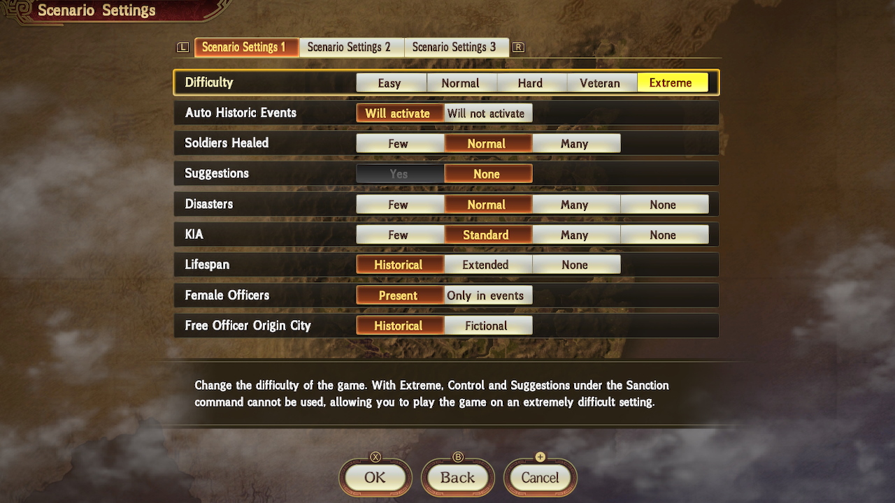 Difficulty [Extreme] & Scenario Settings Set